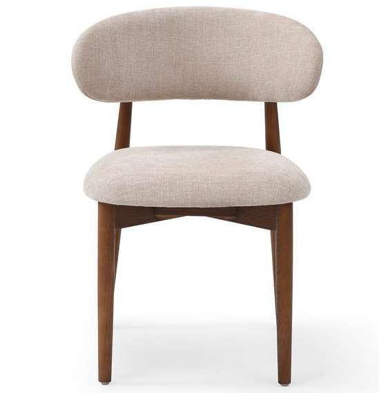 Стул Ando бежевый, ножки орех