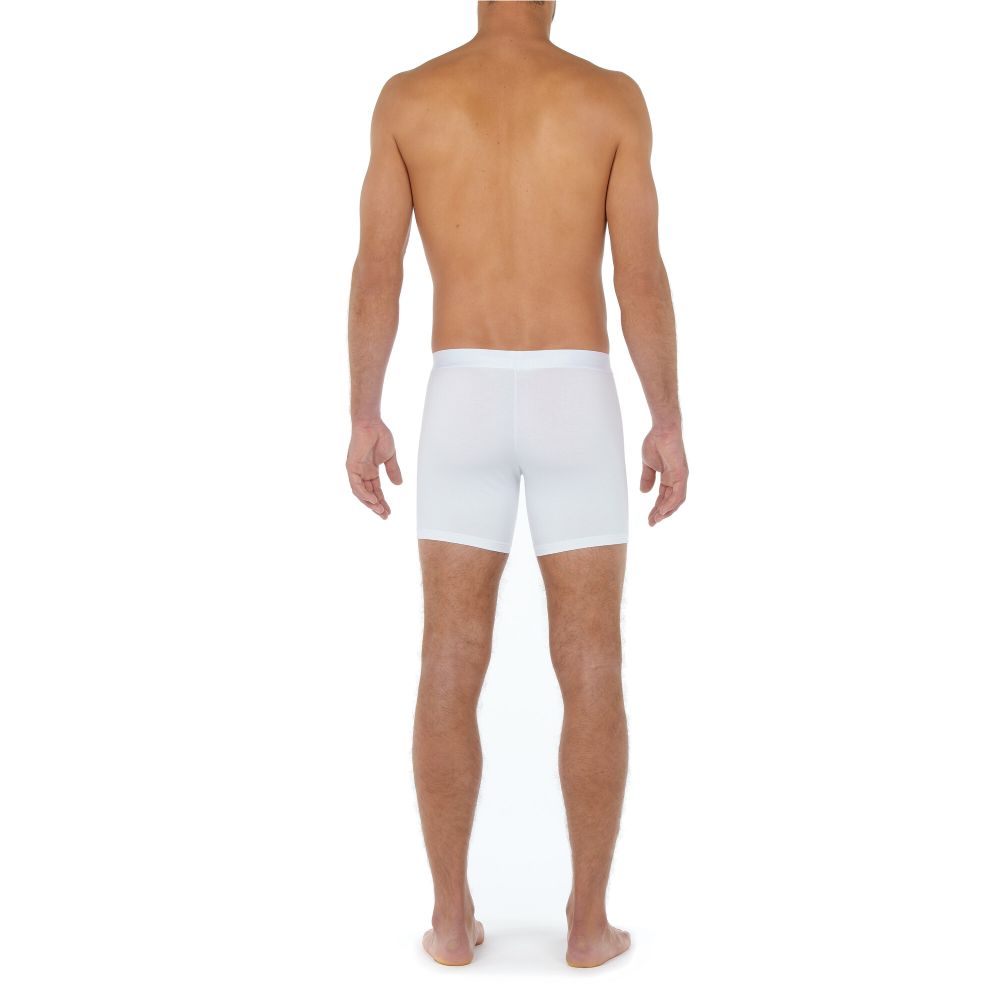 Мужские трусы боксеры удлиненные белые HOM HO1 Long Boxer Briefs HO1 359519_400003