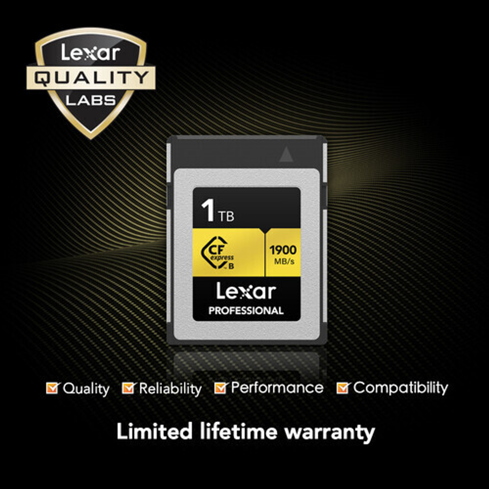 Карта памяти Lexar Professional Gold CFexpress Type B 1TB, R/W 1900/1500 МБ/с