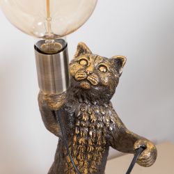 Настольная лампа Кот Эдисон Бронза