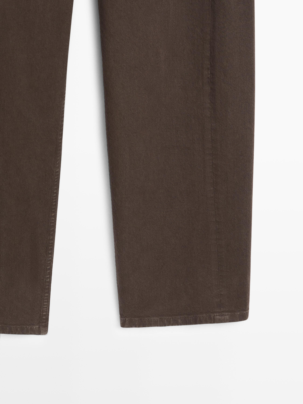 Massimo Dutti Джинсы Balloon Fit с высокой талией, шоколадный