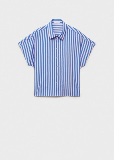 Рубашка в полоску с короткими рукавами