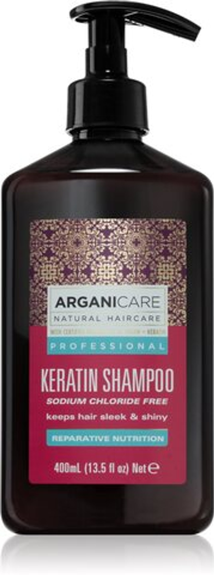 Arganicare Professional Keratin - регенерирующий шампунь /   400  ml  / GTIN 3701120000174