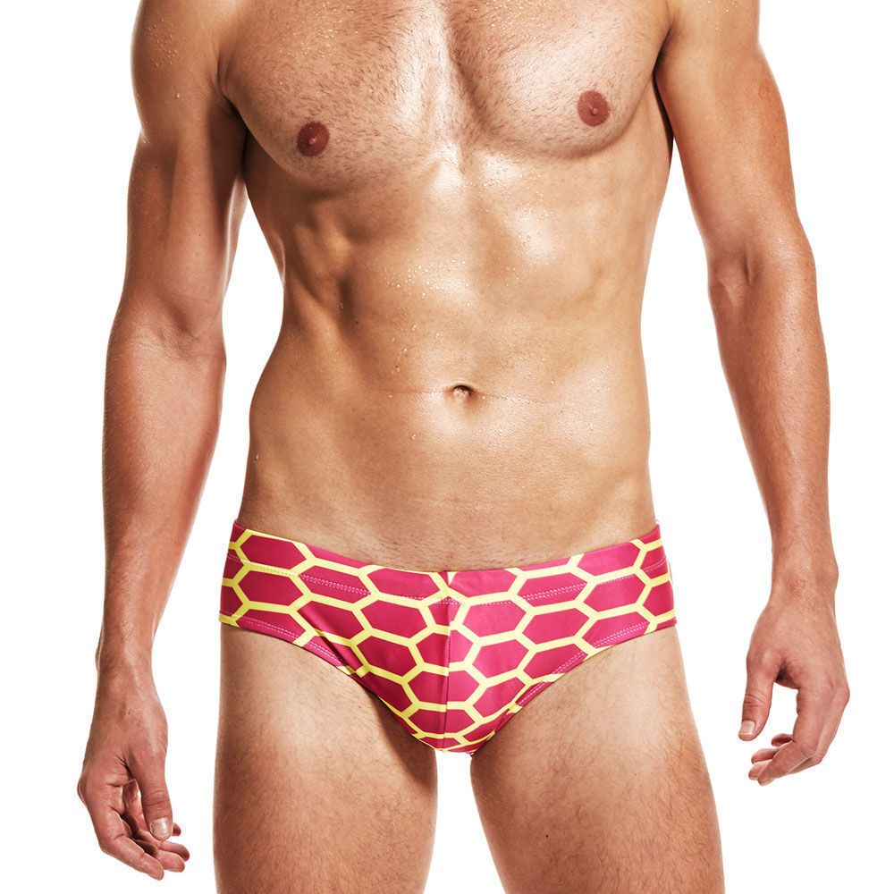 Мужские плавки красные с принтом UXH с внутренним карманом