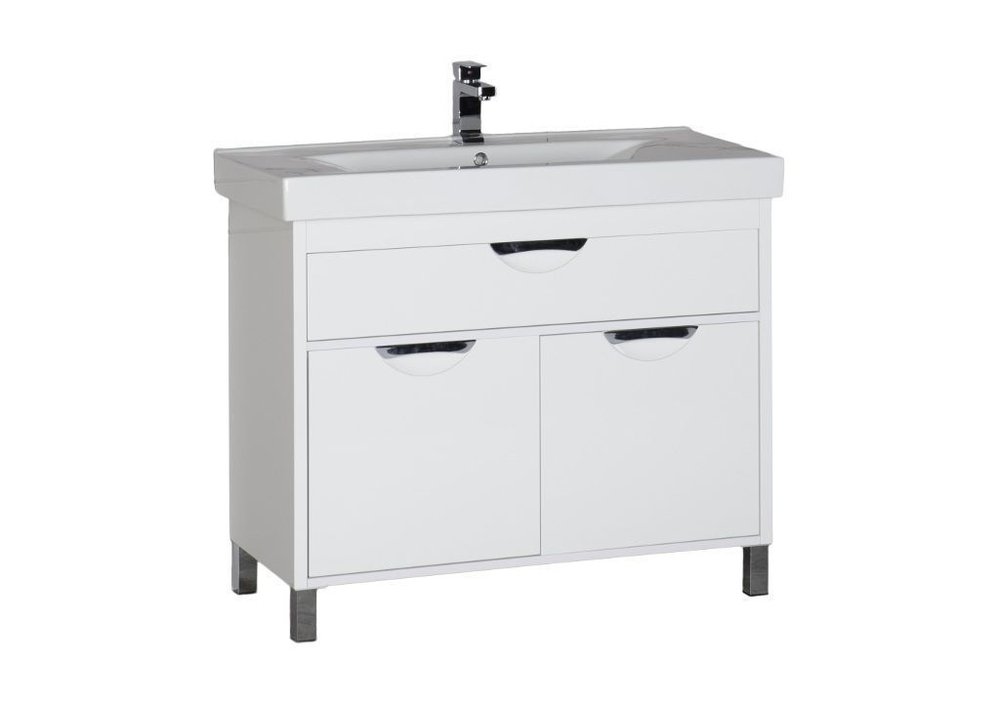 Тумба с раковиной Aquanet Гретта 100 белый