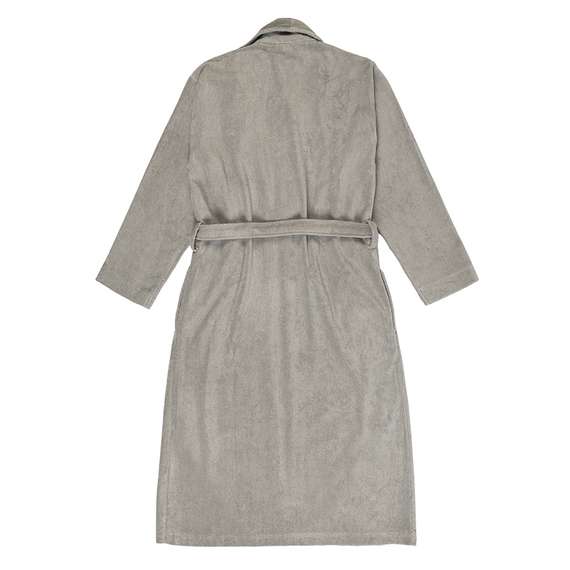 Халат махровый из чесаного хлопка серого цвета из коллекции essential, размер l