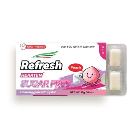 Жевательная резинка со вкусом персика Refresh в блистере