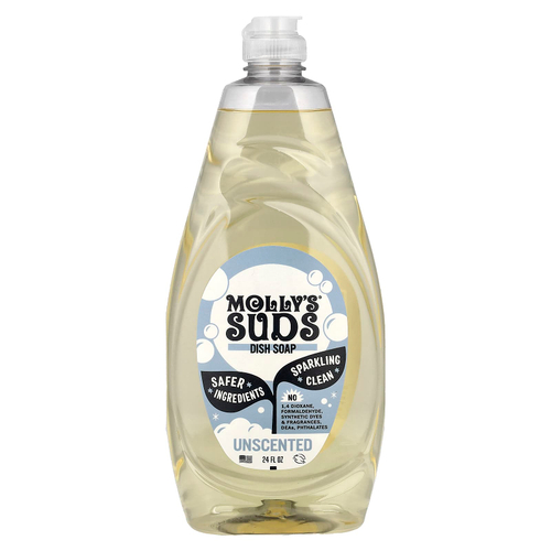 Molly's Suds, средство для мытья посуды, без запаха, 24 жидк. унции