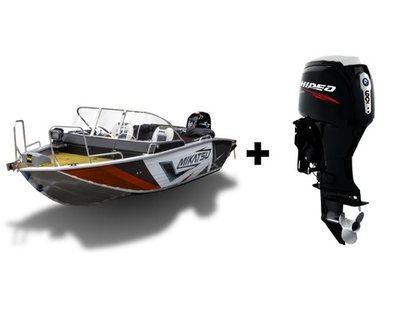 Комплект Алюминиевая лодка (катер) Mikatsu (Микатсу) 475 (Z43) Sport + мотор Hidea HDEF60FUEL-T EFI
