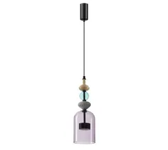 5046/12LA L-VISION ODL24 430 черный/фиолетовый/металл/стекло/керамика Подвес LED 12W 4000К 1400Лм PALLETA