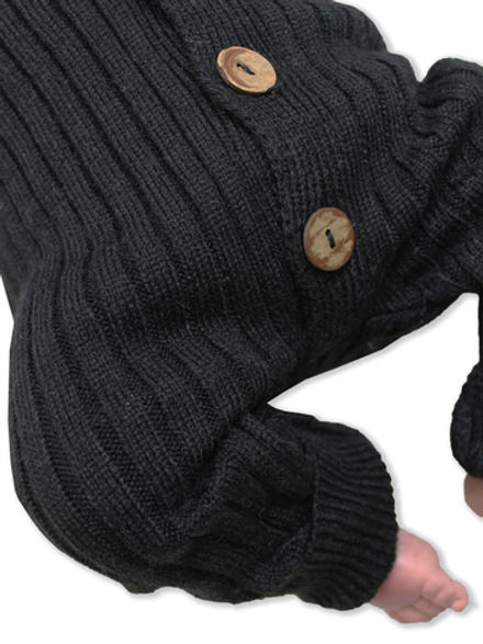Комбинезон вязаный на пуговицах Черный RinaAmari