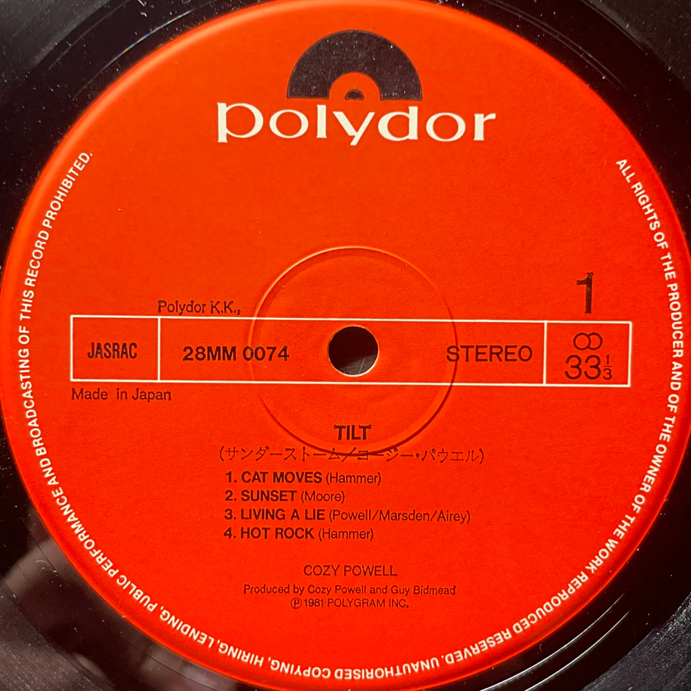 Cozy Powell ‎– Tilt (Япония 1981г.)