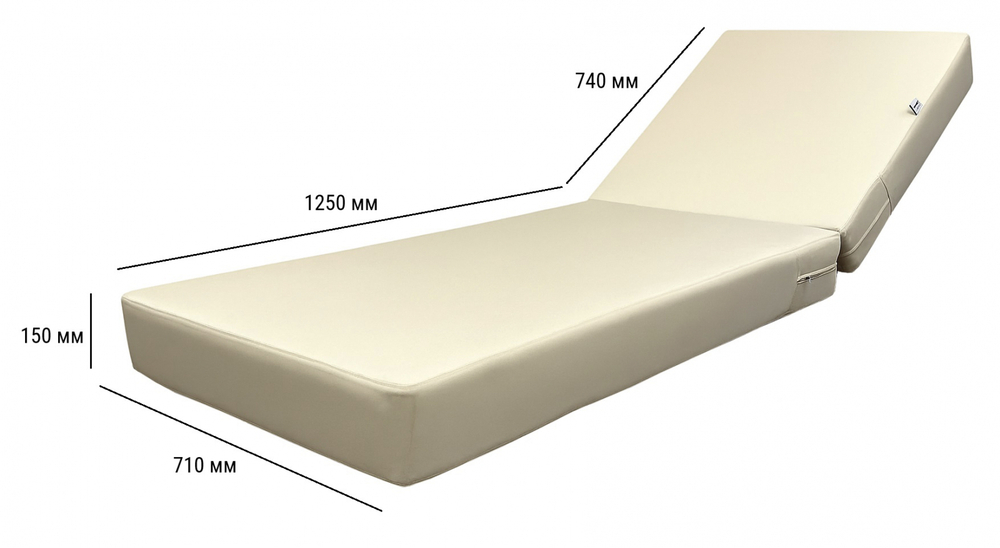 Матрас для шезлонга ReeHouse Mattress Acrylic, светло-бежевый