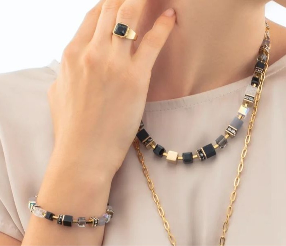 Браслет Coeur de Lion Black-Gold 3039/30-1316