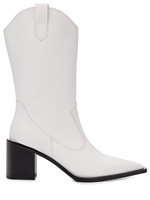 Женские кожаные белые казаки