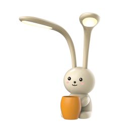 ULM-D160 12W-3000-6000K-DIM IVORY Светильник настольный светодиодный Заяц. с подставкой под канцелярские принадлежности. Сенсорный выключатель. Диммер. Слоновая кость. TM Uniel