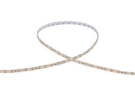 Лента светодиодная SMD тёпло-белая DC24V 9, 6W/m 3000K 1335Lm/m 120д/м CRI>90 IP20,  упаковка 10 метров,  ширина 8мм,  высота 1, 5мм,  самоклейкая
