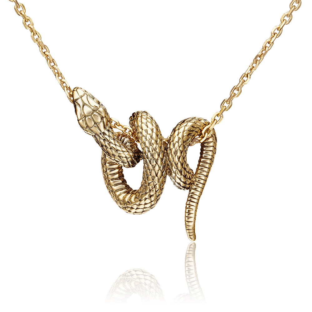 Подвеска «Змея» из лимонного золота
