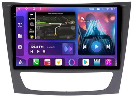 Магнитола для Mercedes-Benz E (W211) 2002-2010, CLS W219 - FarCar BX1260M-360 на Android 13, QLED+2K, ТОП процессор, 6Гб+128Гб, CarPlay, 4G SIM-слот