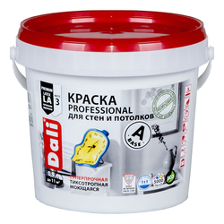 Краска интерьерная акриловая DALI PROFESSIONAL, База А, 0.9л.