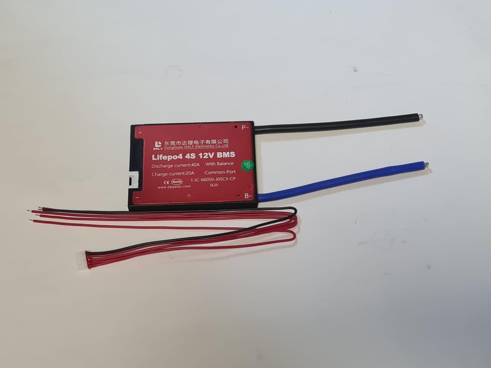 Плата контроля BMS LiFePO4 4S 12V 40A