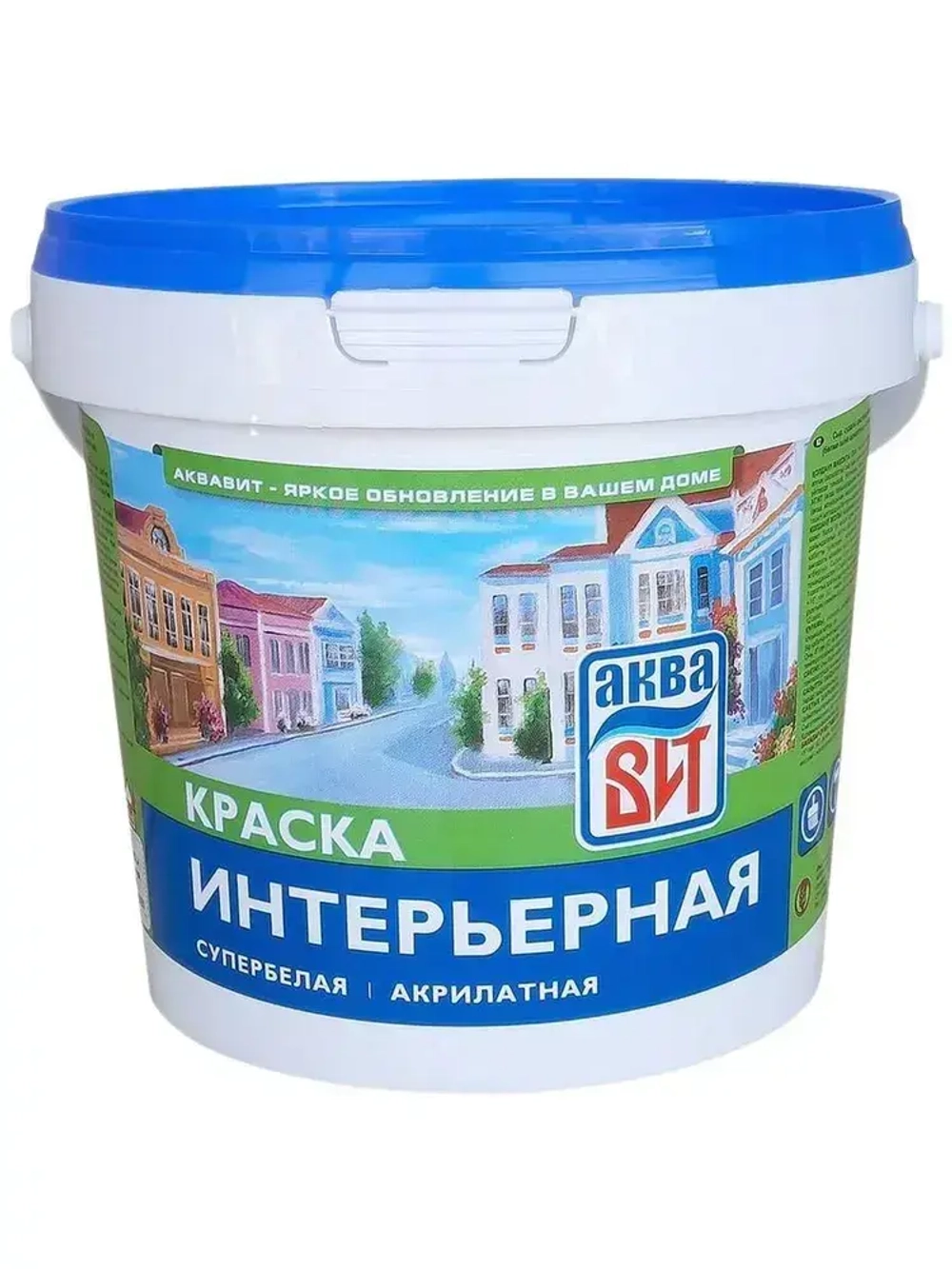 Краска водно-дисперсионная ВАК-14 интерьерная супербелая, АкваВИТ 20 кг (ведро)