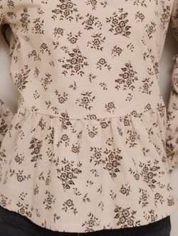 Блузка с баской с длинным рукавом