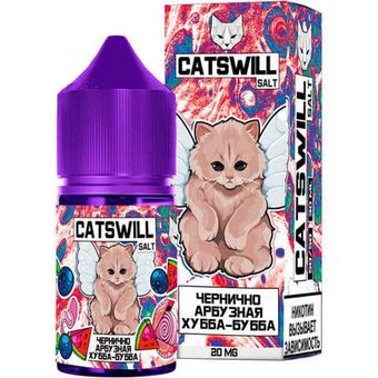 Жидкость CATSWILL Salt 2% STRONG 30 ml - Чернично Арбузная Хуба Бубба