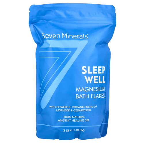 Seven Minerals, Sleep Well, магниевые хлопья для ванн, лаванда и кедр, 1,36 кг (3 фунта)