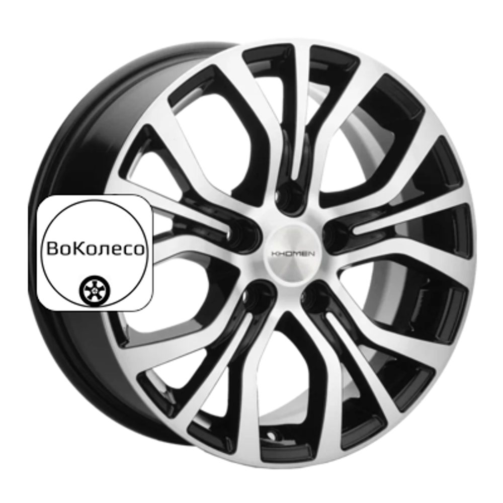 6,5x16/5x120 ET38 D65,1 KHW1608 (Multivan) Black-FP Khomen Wheels