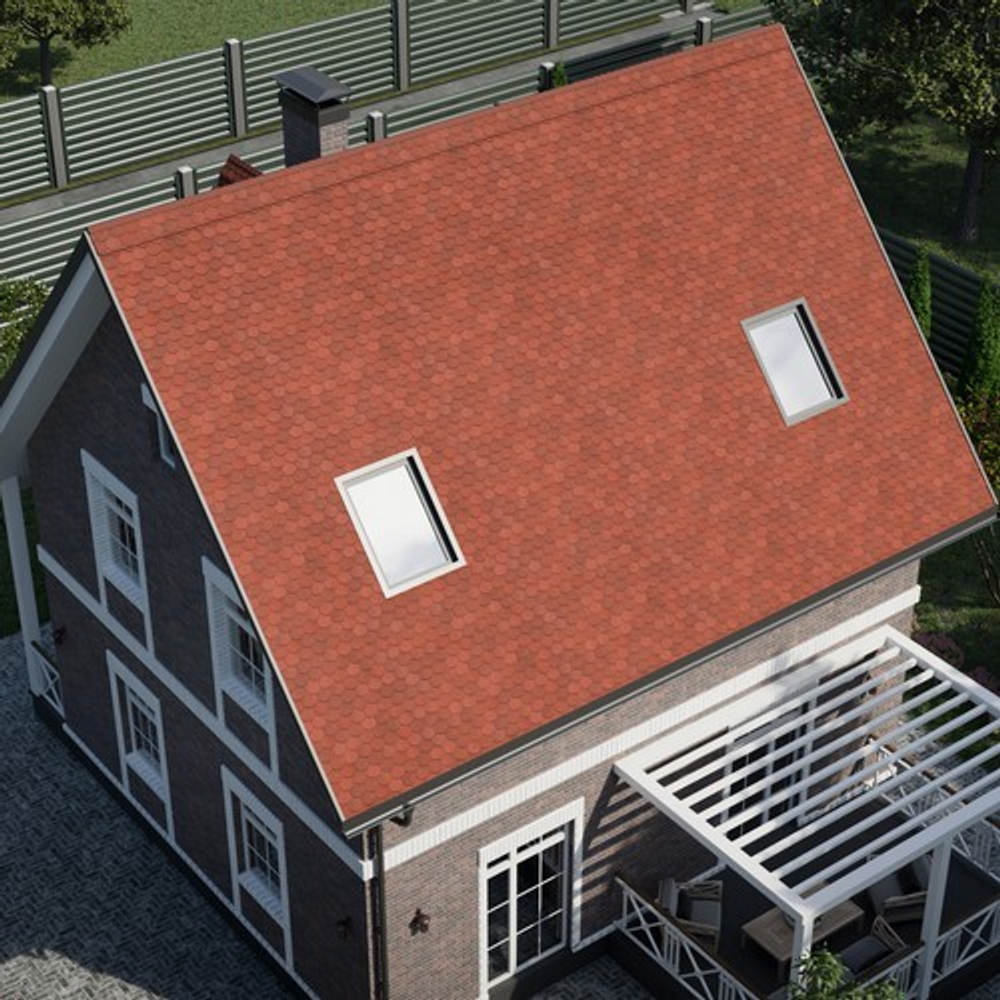 Черепица битумная гибкая Tegola COMFORT ASSISI Sangiovese 400