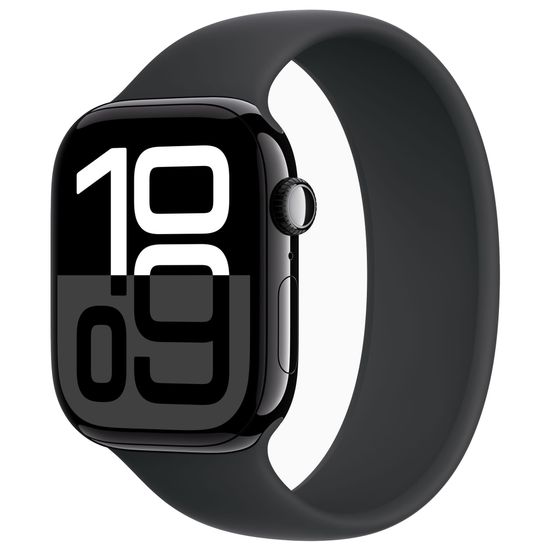 Apple Watch Series 10 GPS 46mm Jet Black Aluminium Case with Black Sport Band «Сияющая звезда»