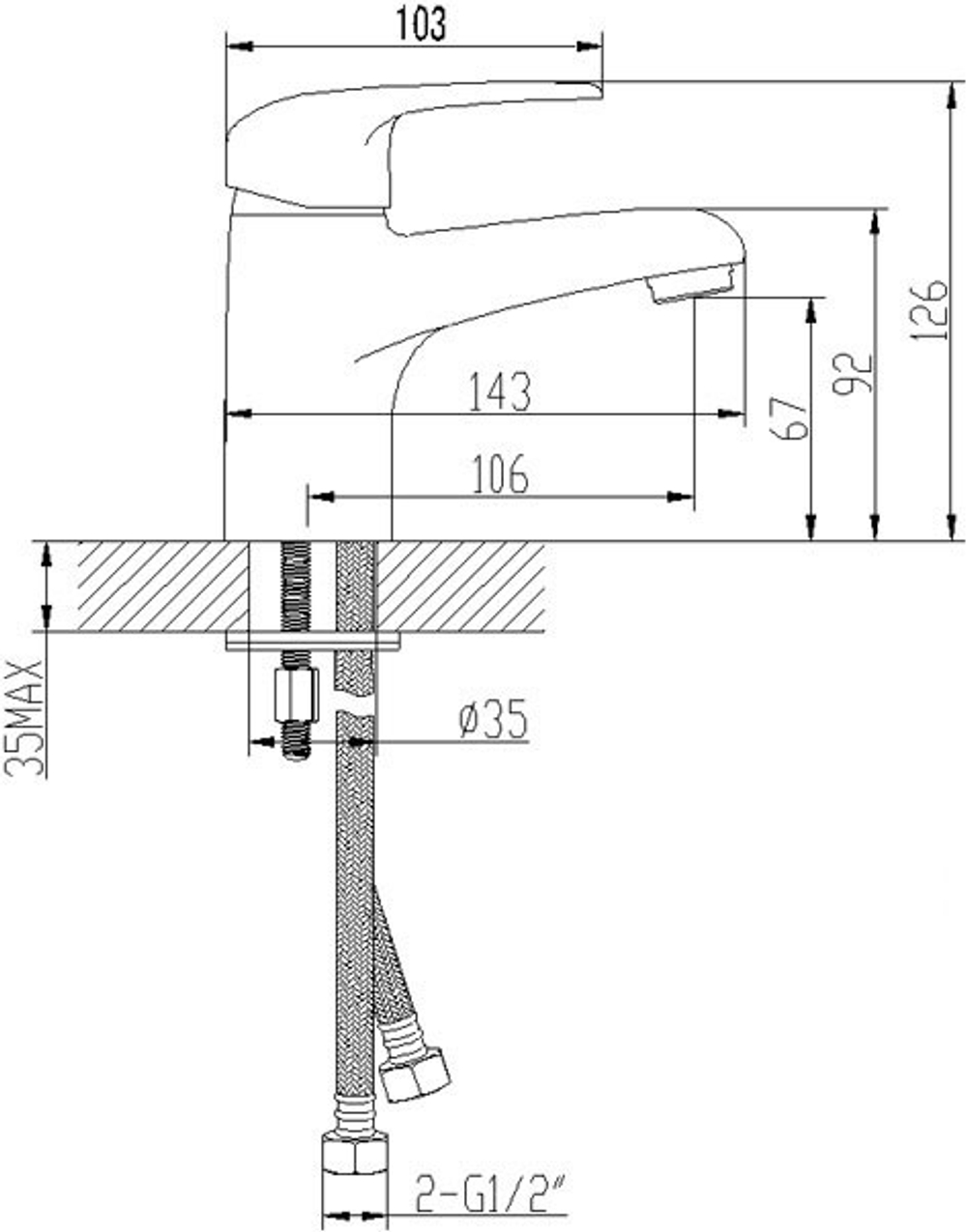 Смеситель для умывальника LEMARK PRAMEN – LM3306C