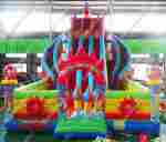 Детский надувной батут-горка "Крутые виражи"