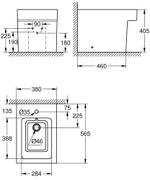 БИДЕ НАПОЛЬНОЕ СТАНДАРТНОЕ GROHE CUBE CERAMIC 3948700H