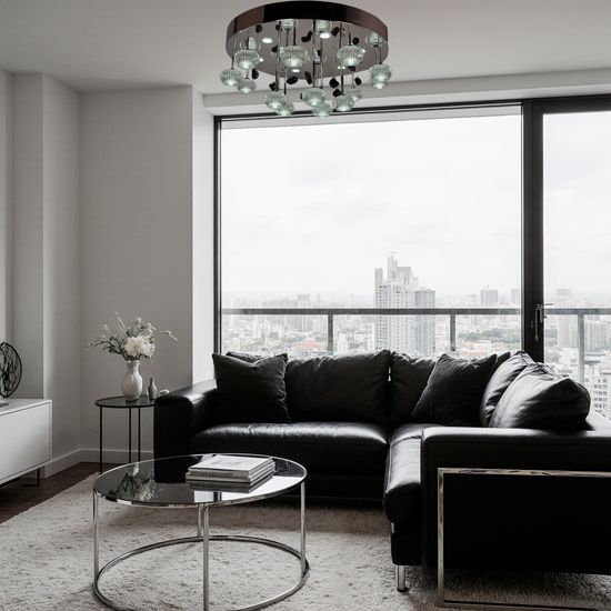 Люстра потолочная MANNE PL.7447-15+6(CR) d80