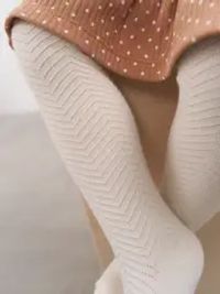 Колготки ажурные "Молоко" 0+