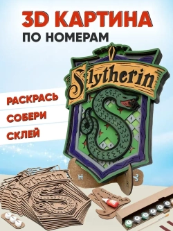 3D Картина по номерам Слизерин