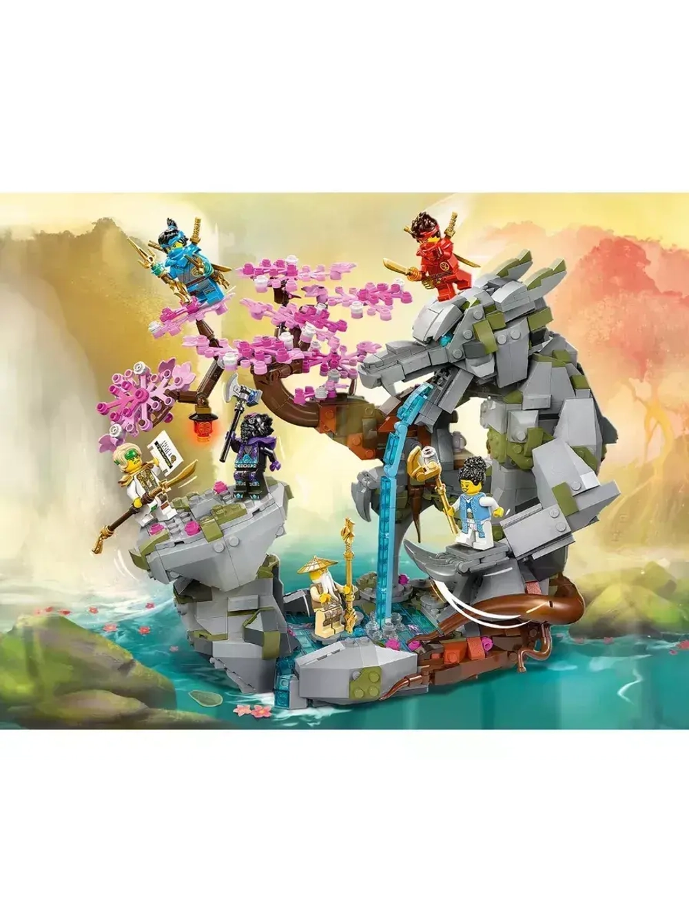 Конструктор Ниндзя Храм камня Дракона 1212 деталей