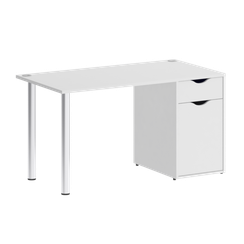 Home Office Стол письменный VR.SP-3-138.1 Белый Бриллиант/Хром 1380*720*750