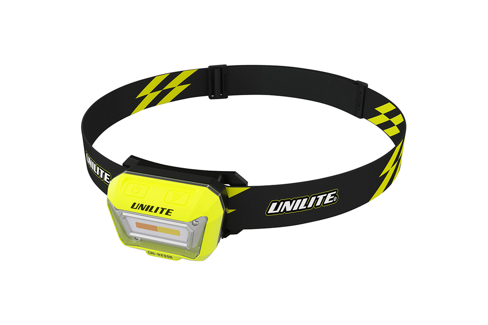 CRI-H200R - Налобный сенсорный фонарь  3 цвета, CRI 96+, 200 Lm, 1500 mAh, IPX5 | UNILITE