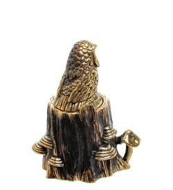 AM-1776 Наперсток «Пень с Совушкой» (латунь)