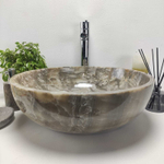 Каменная раковина из оникса Bowl Grey Medium TinLip BO-00961 (45*45*15)