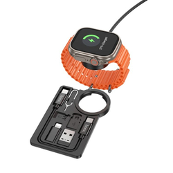 Беспроводное зарядное устройство Hoco CW58 для Apple Watch, набор с кабелем Type-C 60W и адаптерами