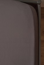 Простыня на резинке из премиального сатина темно-серого цвета из коллекции essential, 200х200х30 см