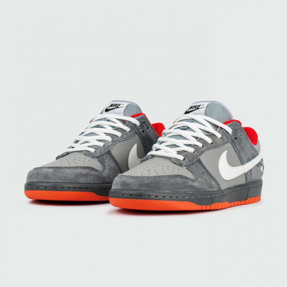 кроссовки Nike Dunk Low Grey / White / Red Ftwr.