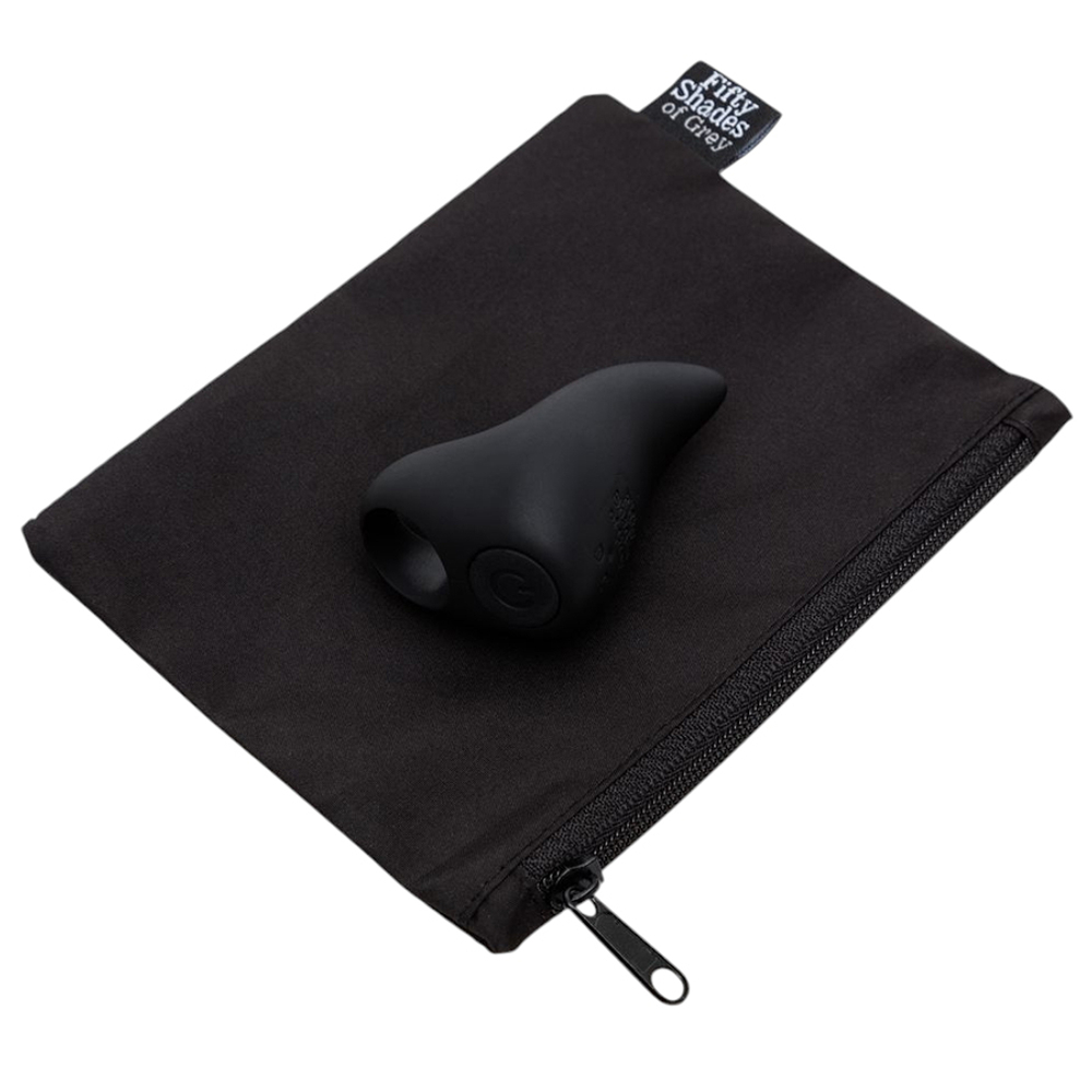 Черный вибратор на палец 7,6см Fifty Shades of Grey Sensation Finger Vibrator