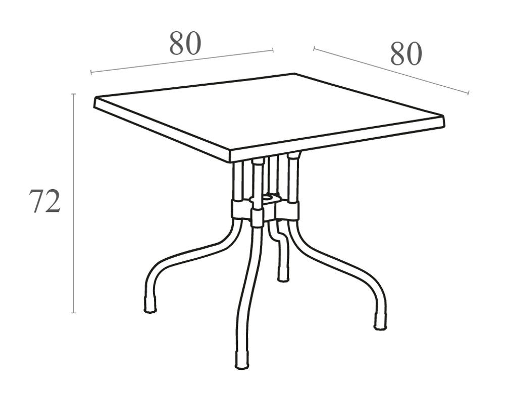 Стол пластиковый Siesta Contract Forza, тик