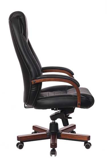 Кресло руководителя Бюрократ T-9923WALNUT черный кожа крестов. металл/дерево