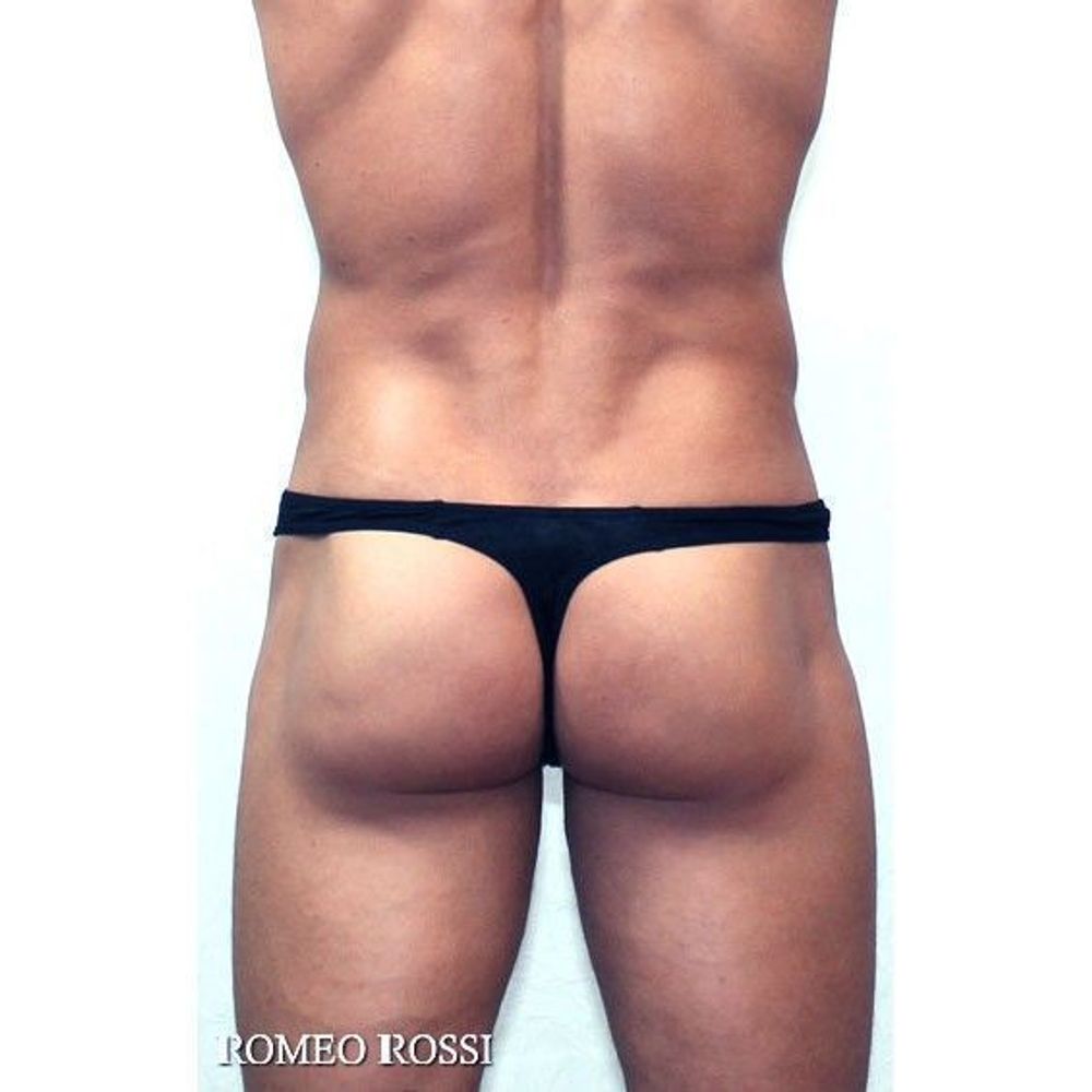 Мужские трусы стринги черные Romeo Rossi Dream String RR1005-2